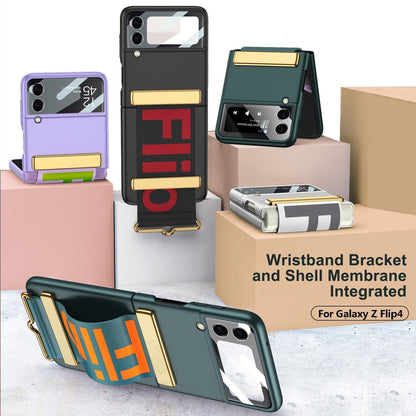 Wristband Bracket Case For Samsung Galaxy Z Flip 4