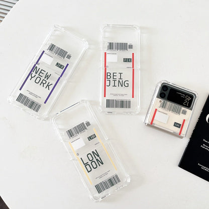 Air Ticket Travel Case For Samsung Galaxy Z Flip 4