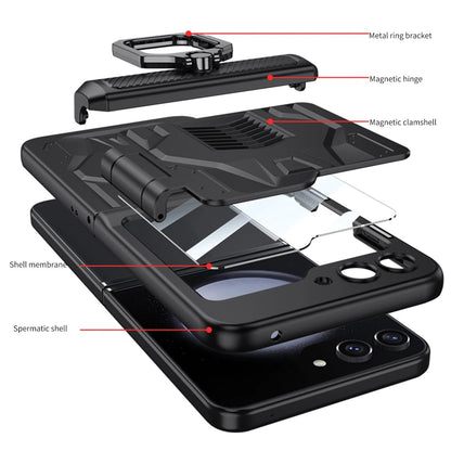 Shockproof Magnetic Case with Ring Bracket For Galaxy Z Flip 5