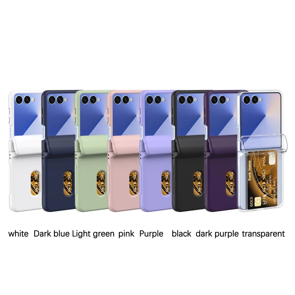 Card Slot Wallet Case with Hinge Shield