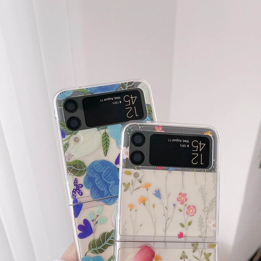 Cute Flowers Case For Samsung Galaxy Z Flip 3 & 4
