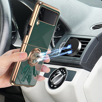 Magnetic Astronaut Holder Plating Case For Samsung Galaxy Z Flip 5