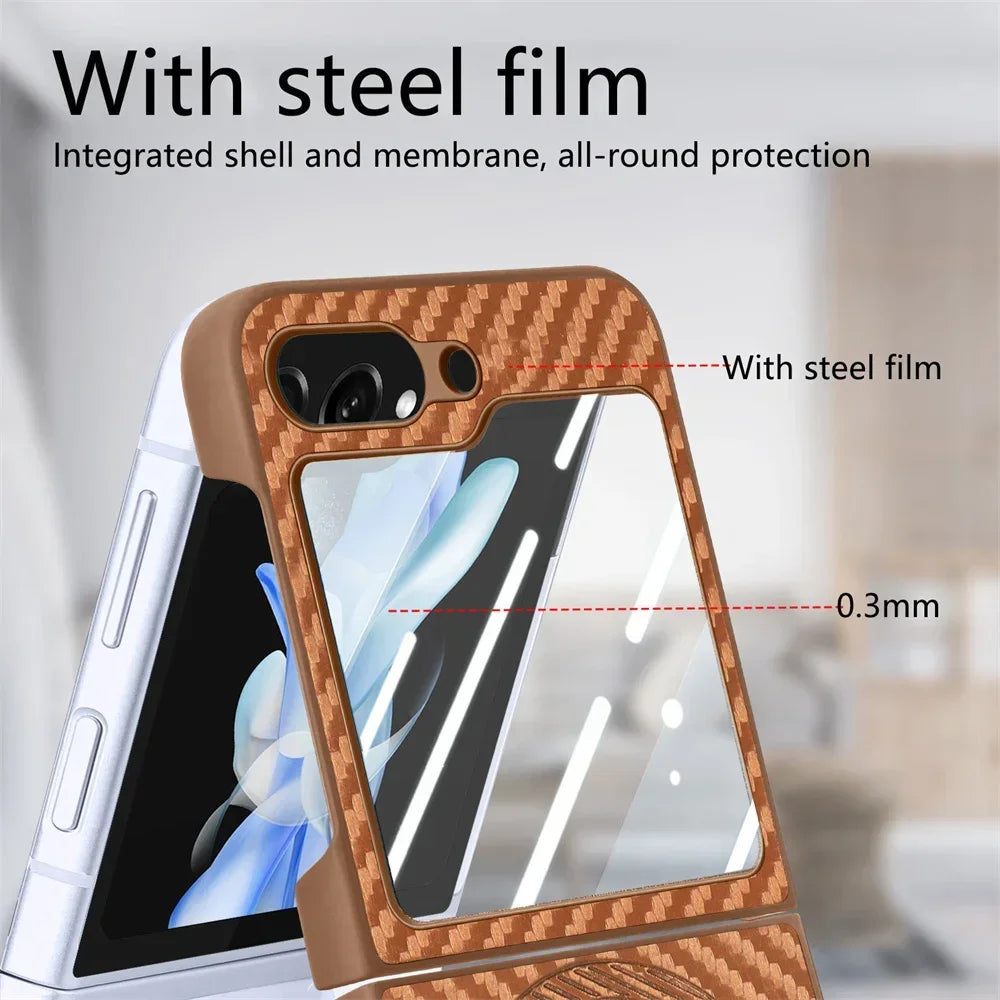 2 in 1 Detachable Carbon Fiber Case and Card Wallet