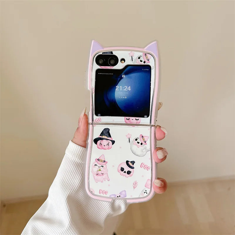 Cute 3D Halloween Ghost Case for Samsung Galaxy Z Flip 3/4/5/6