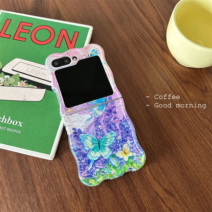Cute Moon Butterfly Bracelet Phone Case for Samsung Galaxy Z Flip 3/4/5/6