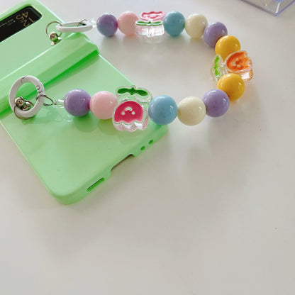 Cute Colorful Flowers Bracelet Phone Case For Samsung Galaxy Z Flip 4