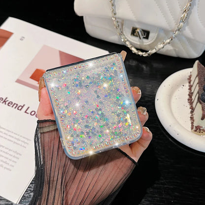 Cute Pearl Diamond Glitter Case for Samsung Galaxy Z Flip 3/4/5