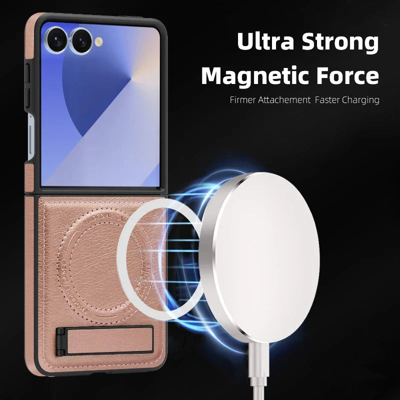 Elegant Leather Magnetic Stand Case