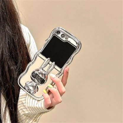 Rabbit Stand Wave Case for Samsung Galaxy Z Flip 3/4/5/6
