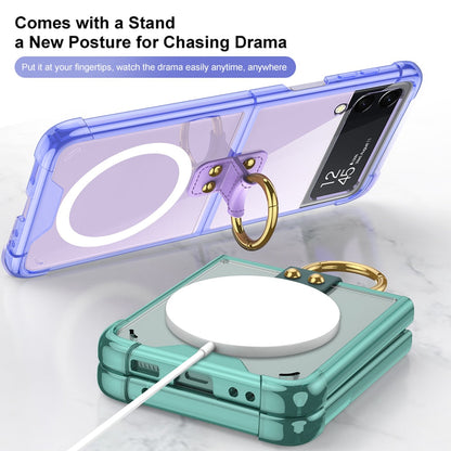 Transparent Wireless Charging Magnetic Case For Samsung Galaxy Z Flip 4