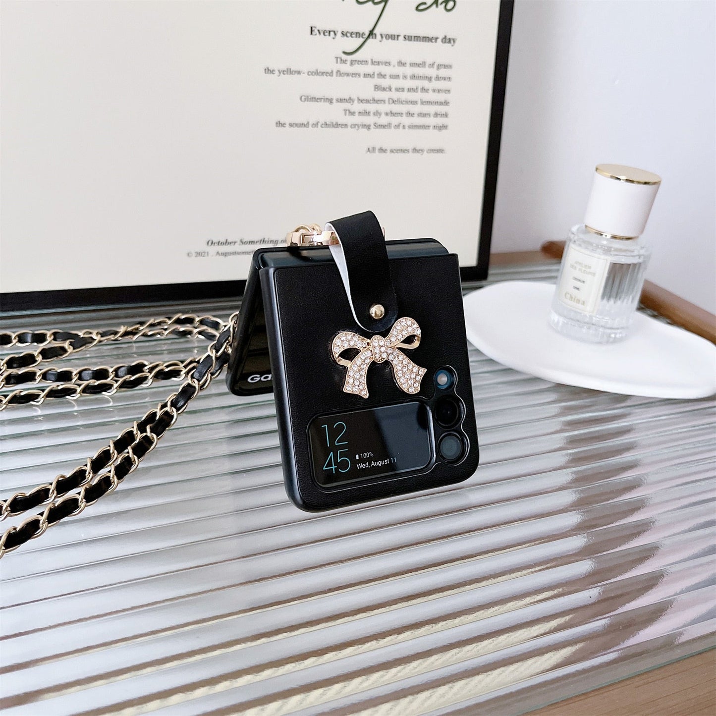 Luxury Crossbody Leather Case for Samsung Galaxy Z Flip 4