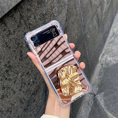 Bracket Makeup Mirror Case For Samsung Galaxy Z Flip 4