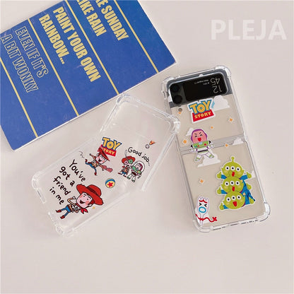 Cute Cartoon Clear Phone Case For Galaxy Z Flip 4
