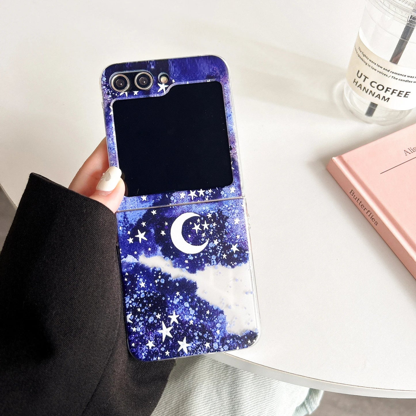 Cartoon Floral Moon Star Case for Samsung Galaxy Z Flip 3/4/5