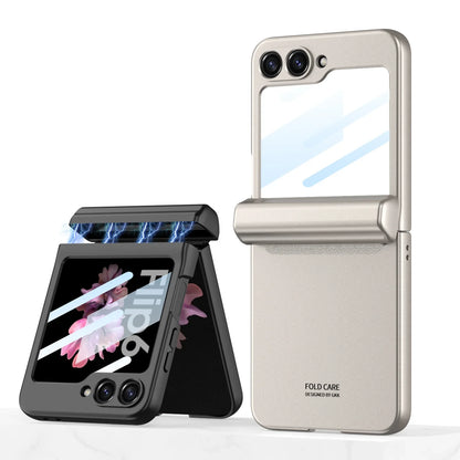 Shockproof Case with Magnetic Hinge Protection and Touch Pen for Samsung Galaxy Z Flip 6