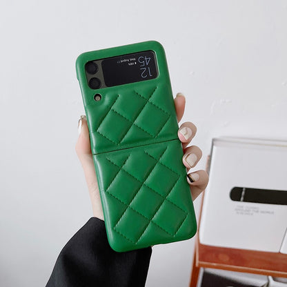 New Fashion Lattice Down Jacket Phone Case For Samsung Galaxy Z Flip 4