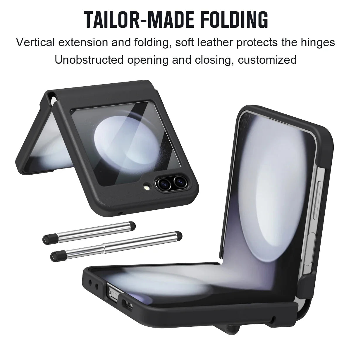 Leather Case With Touch Pen Case for Galaxy Z Flip 5