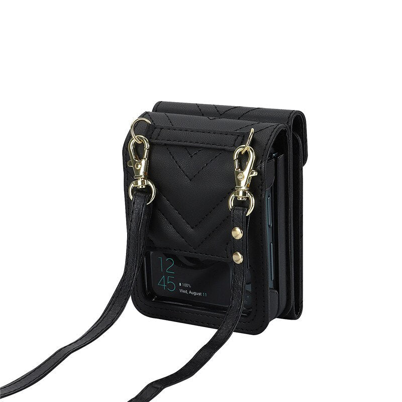 Luxury Crossbody Wallet Case for Samsung Galaxy Z Flip