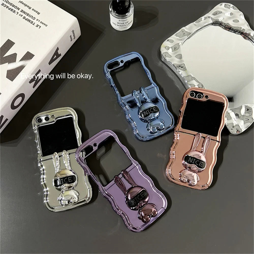 Rabbit Stand Wave Case for Samsung Galaxy Z Flip 3/4/5/6