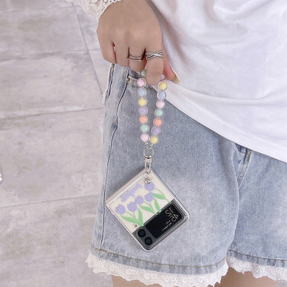 Cute Purple Tulip Case for Samsung Galaxy Z Flip 4