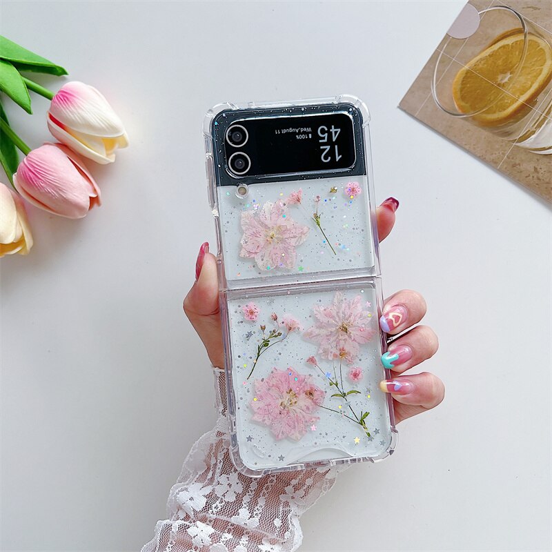 Bling Colorful Flower Case for Samsung Galaxy Z Flip 3 & 4