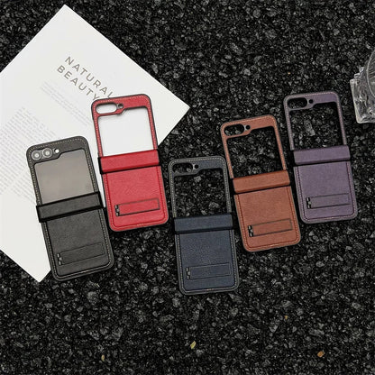 Vintage Leather Stand Case for Galaxy Z Flip Series