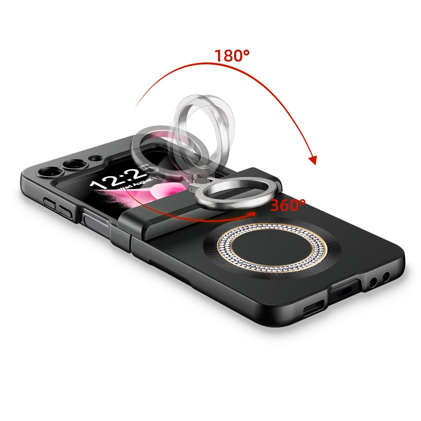 Magnetic Wireless Charging Case with Bracket For Samsung Galaxy Z Flip 5