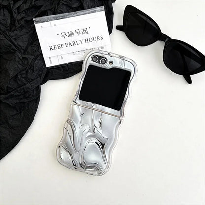 Metallic Water Ripple Phone Case for Samsung Galaxy Z Flip Series