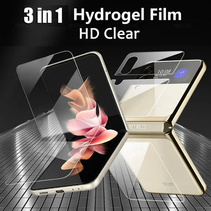 3 in 1 Screen Protector Glass for Samsung Galaxy Z Flip