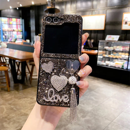 Luxury Heart Diamond Case for Samsung Galaxy Z Flip 3/4/5