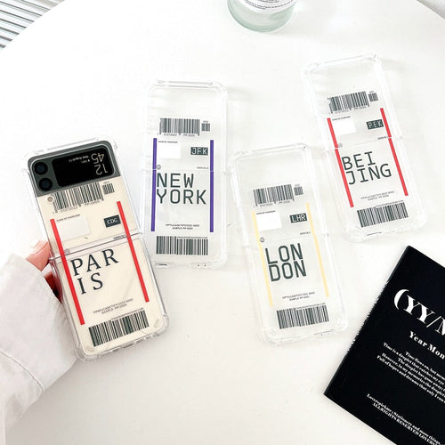 Air Ticket Travel Case For Samsung Galaxy Z Flip 4
