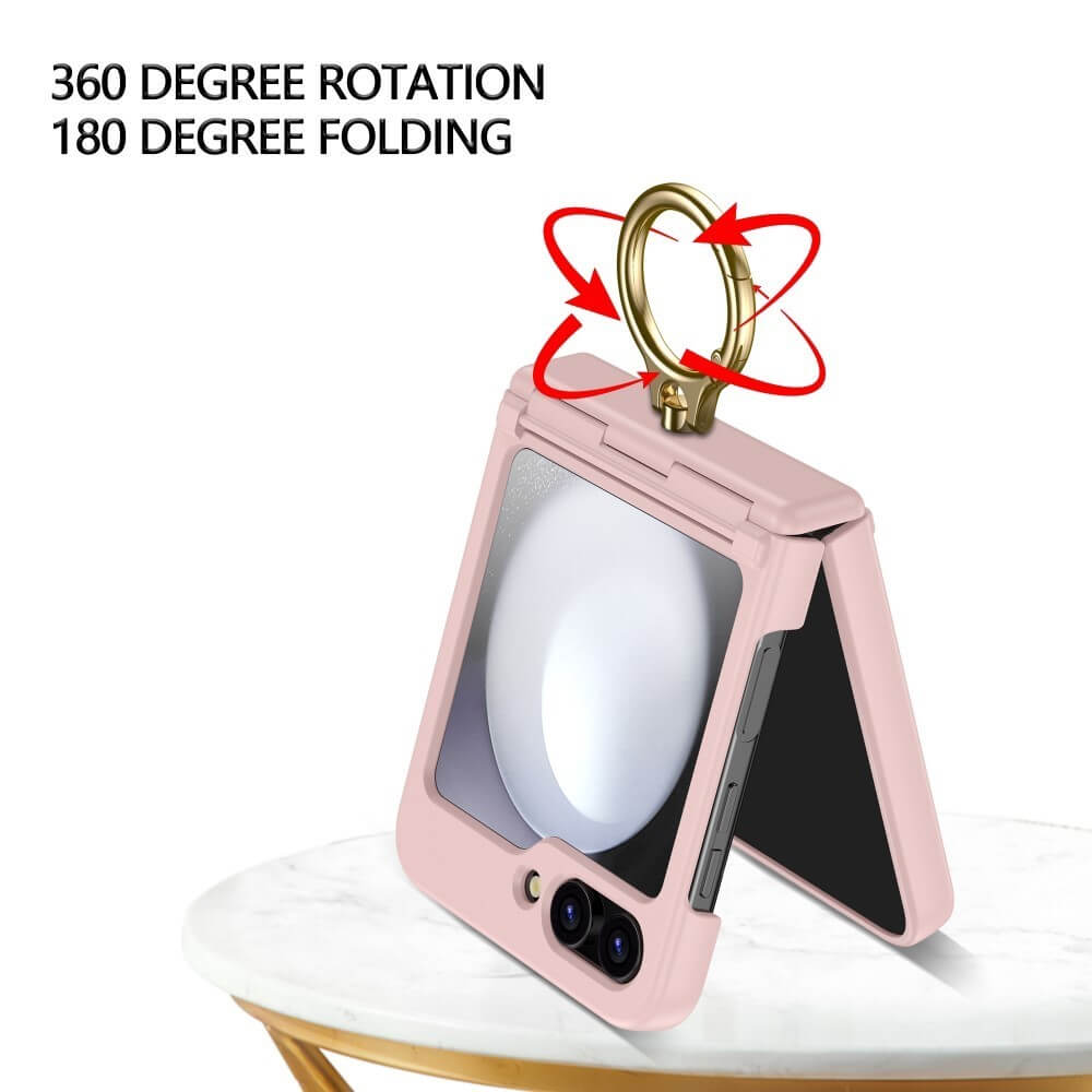 Shockproof Matte Case with Ring Holder For Samsung Galaxy Z Flip 5