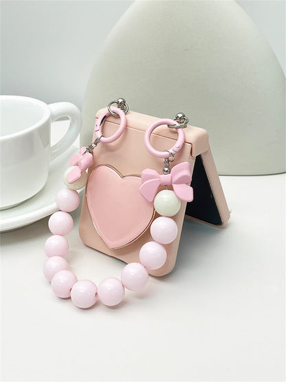 Samsung Galaxy Z Flip 5 Luxury Love Heart Pink Case