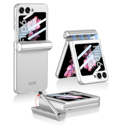 Shockproof Case with Magnetic Hinge Protection and Touch Pen for Samsung Galaxy Z Flip 6