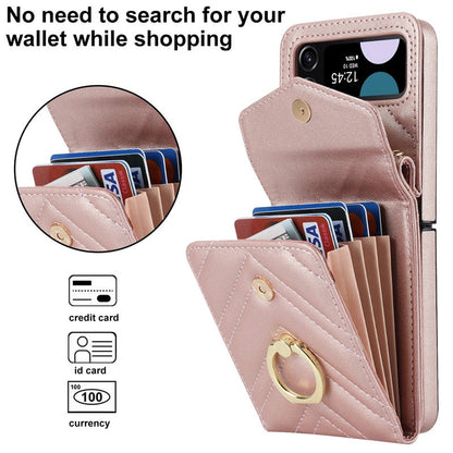 Luxury Crossbody Wallet Case for Samsung Galaxy Z Flip