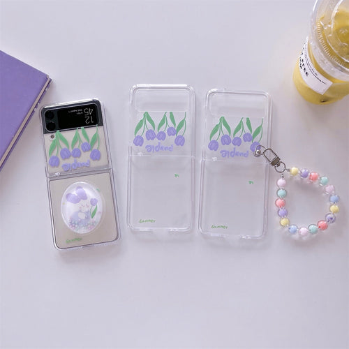 Cute Purple Tulip Case for Samsung Galaxy Z Flip 4
