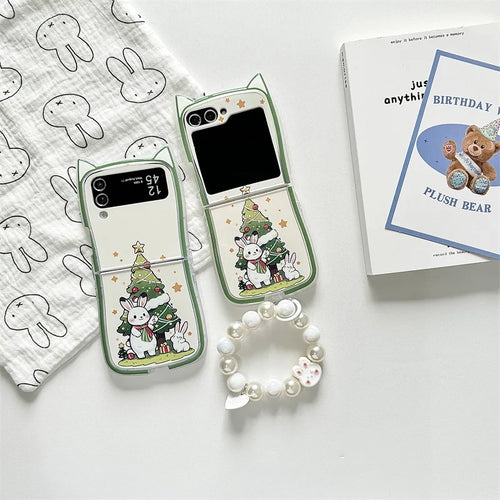 Cartoon Christmas Rabbit Hard Case for Samsung Galaxy Z Flip Series