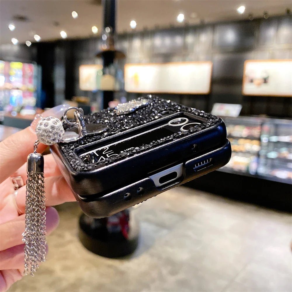 Luxury Heart Diamond Case for Samsung Galaxy Z Flip 3/4/5