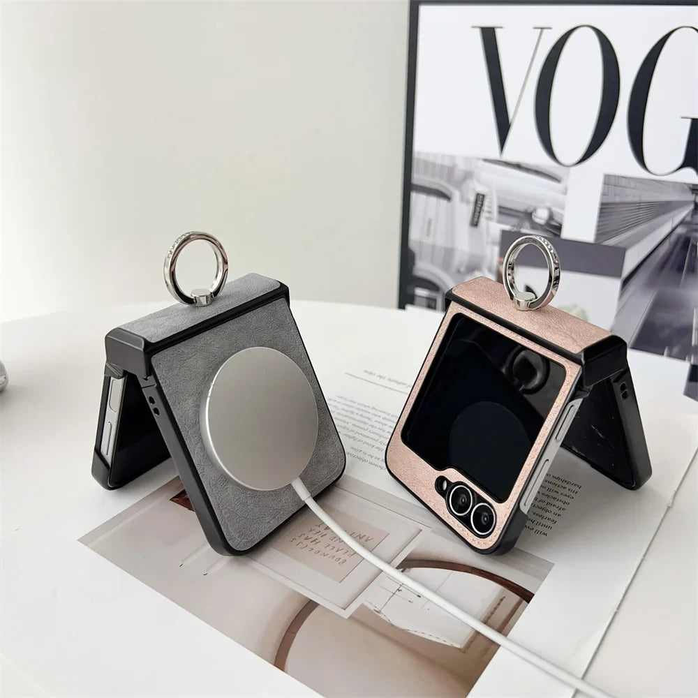 Elegant Leather Ring Stand Case