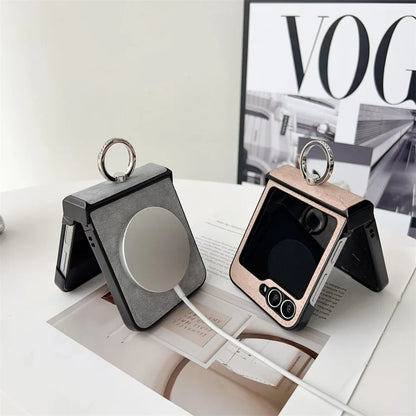 Elegant Leather Ring Stand Case