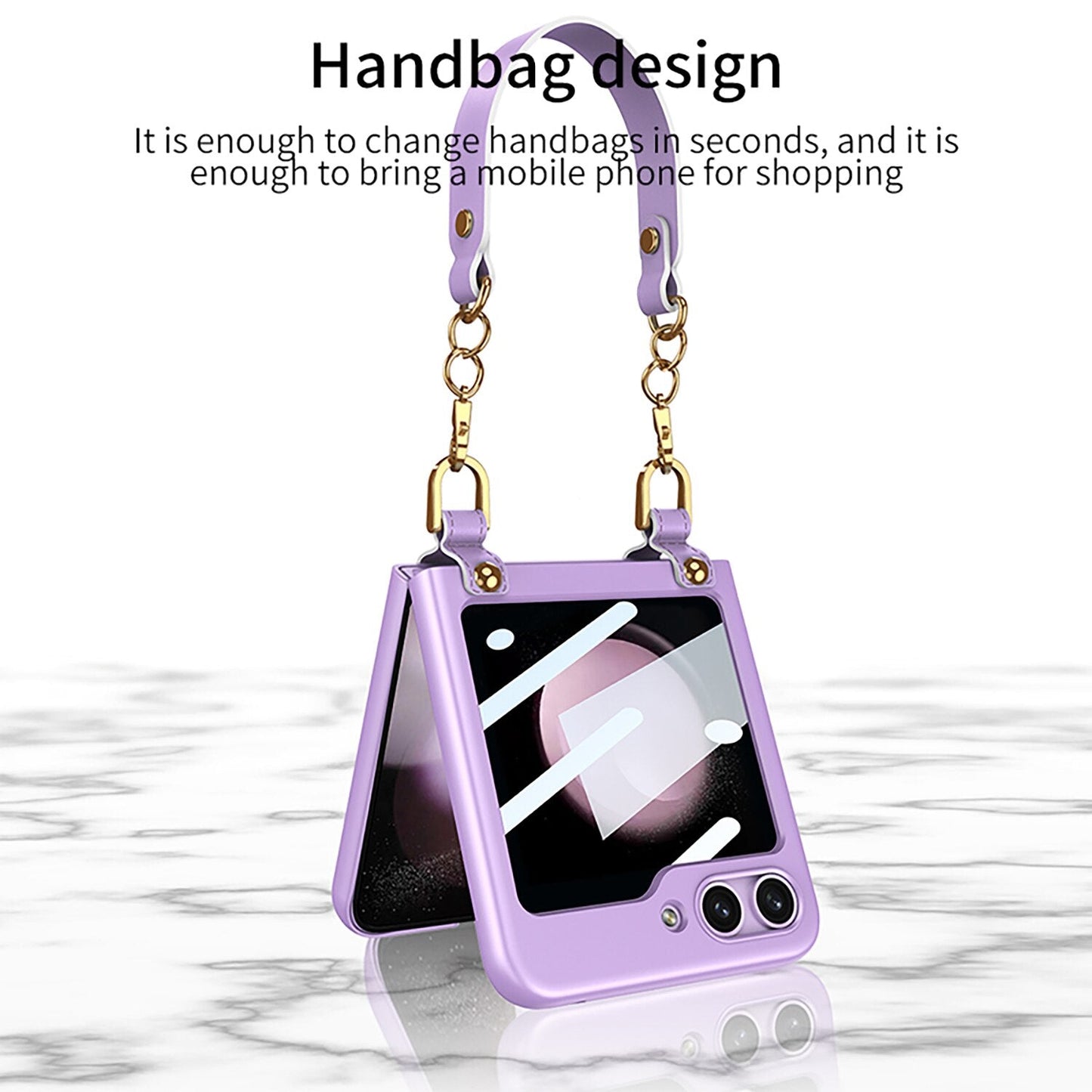 Electroplating Wrist Strap Case for Samsung Galaxy Z Flip 5