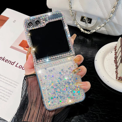 Cute Pearl Diamond Glitter Case for Samsung Galaxy Z Flip 3/4/5