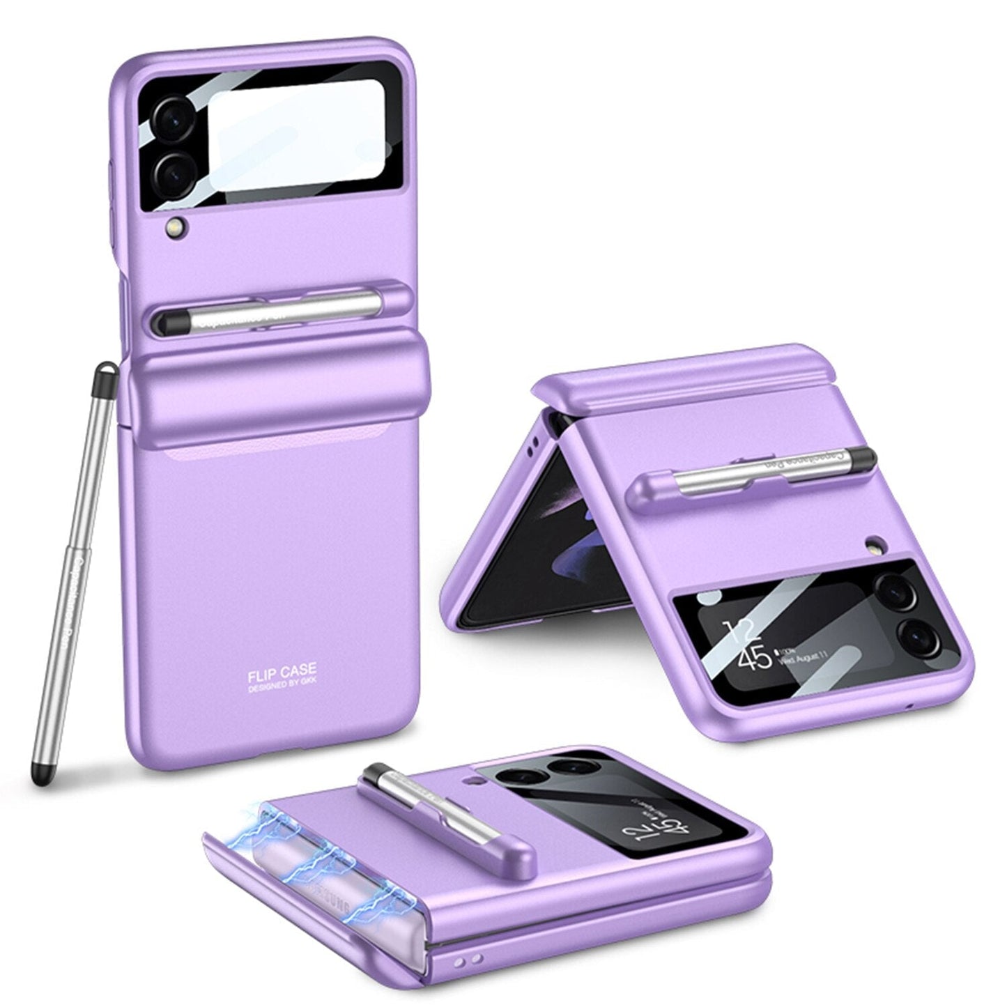 Magnetic Hinge Case with Pen For Samsung Galaxy Z Flip 4