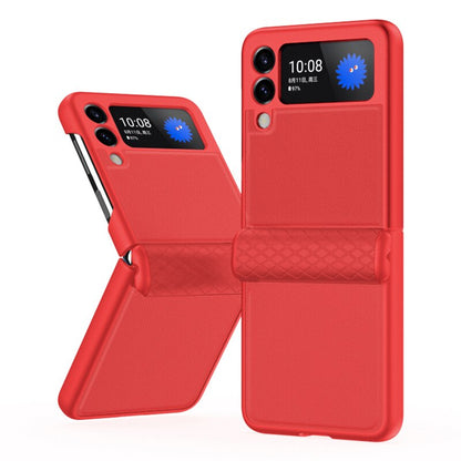 Luxury Leather Hinge Protective Case For Samsung Galaxy Z Flip 4