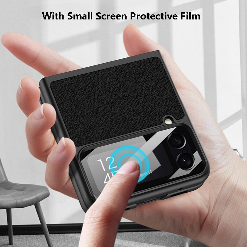 Leather Case with Card Holder For Samsung Galaxy Z Flip 4
