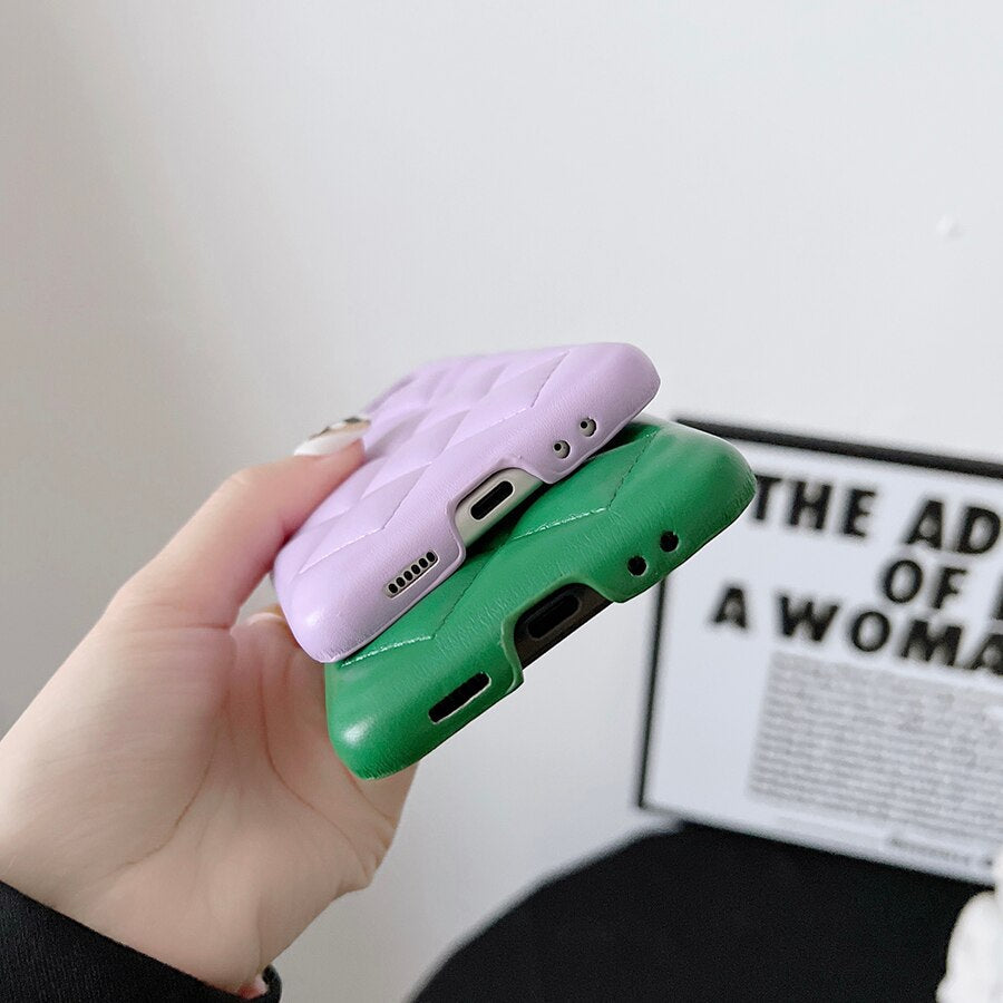 New Fashion Lattice Down Jacket Phone Case For Samsung Galaxy Z Flip 4