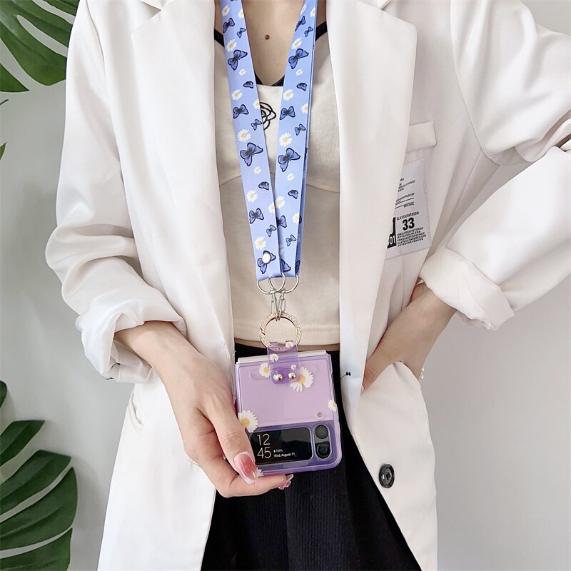 Cute Crossbody Butterfly Case For Galaxy Z Flip 3 & 4