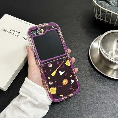 Happy Halloween Pumpkin Ghost Case for Samsung Galaxy Z Flip 3/4/5/6