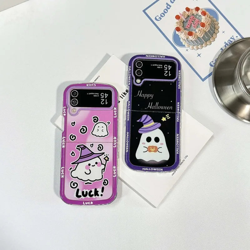 Happy Halloween Ghost Case for Samsung Galaxy Z Flip 3/4/5/6