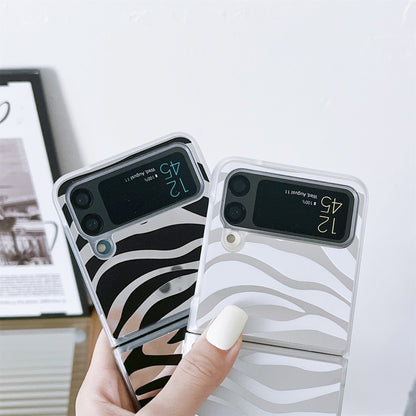 Luxury Zebra Pattern Transparent Case for Samsung Galaxy Z Flip 4